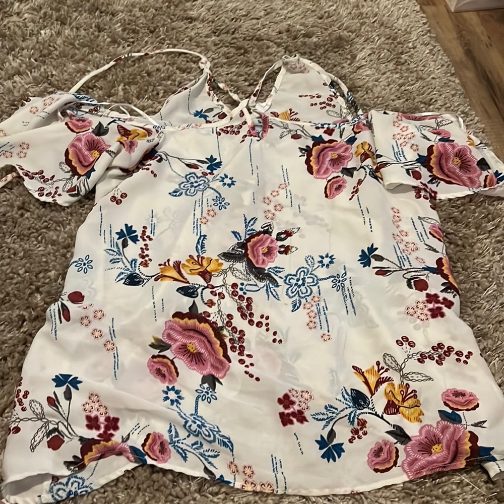Loose floral blouse